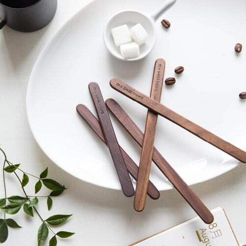 High Quality Wooden Handmade Stirring Stick Creative Coffee Stirring Sticks Wood Stirrer Beverage Mixing Stirring Tool Rod