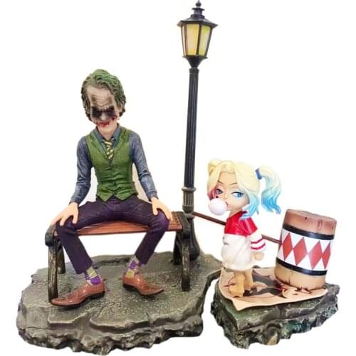 Movie DC Suicide Squad Character Joker & Baby Harleen Quinzel Street Scene PVC Figure Model Toys for Collection