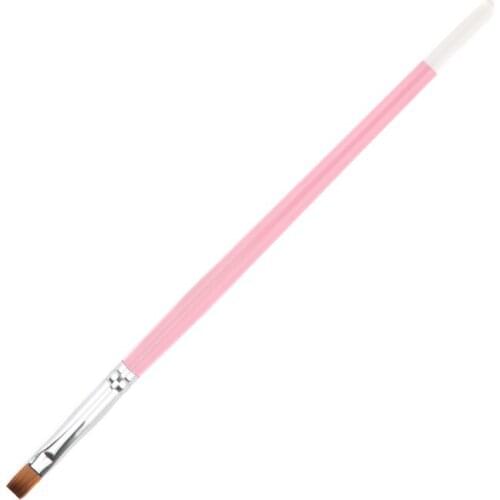 1PCS Flat Nail Art Painting Brush Thin UV Gel Polish Drawning Pen Manicure Tool