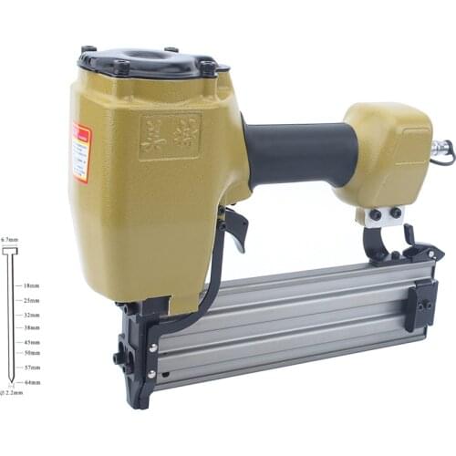 Meite ST64 Pneumatic Nailer Gun Leg Length 18-64mm Gravity Type Air Concrete Nailer
