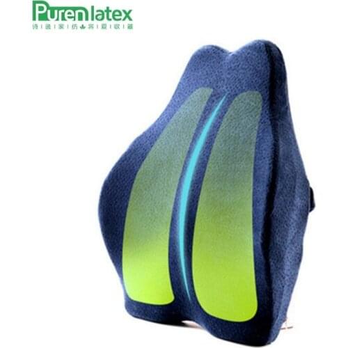 PurenLatex 43*51*12 Memory Foam Pillow Car Seat Office Chair Back Cushion Waist Wheelchair Cushion Mats Spine Protective Therapy