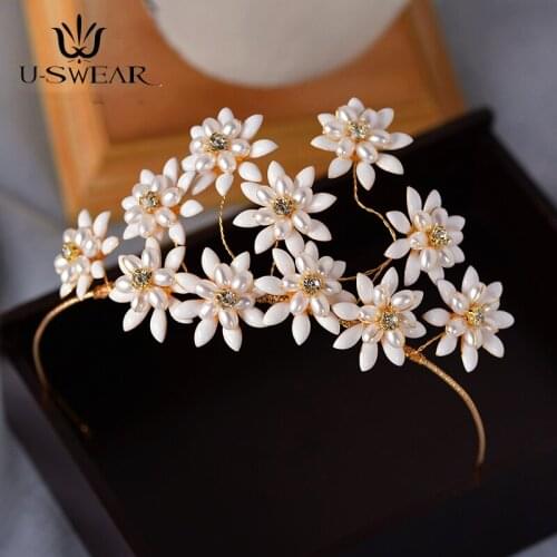 Handmade Beaded Rhinestone Headband Headdres sPrincess Crown Round Crown Headdress Prom Party Hair Jewelry Headpiece