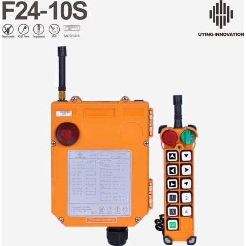 Industrial Remote Control F24-10S Hoist Crane Lift Button Switch 10 buttons 1 receiver 1 transmitter for truck hoist crane