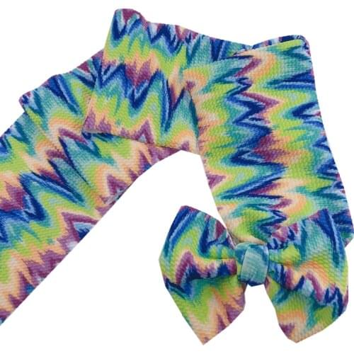 New Rainbow Pre Cut Strips Approx 5"x60"/roll Bright Bullet Printed Liverpool Bubble DIY Sewing Fabric For Making Hair Bows