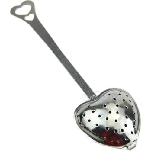 2021 New Tea Infuser Spoon Strainer Stainless Steel Steeper Heart Shaped Handle Shower