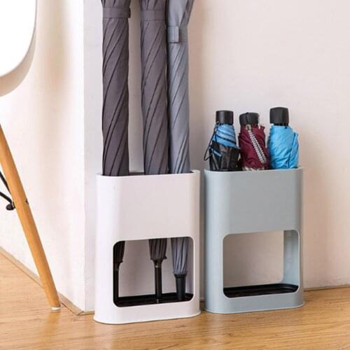 Umbrella Rack Stand Hallway Entryway Draining Can Household Storage Container Storage Box