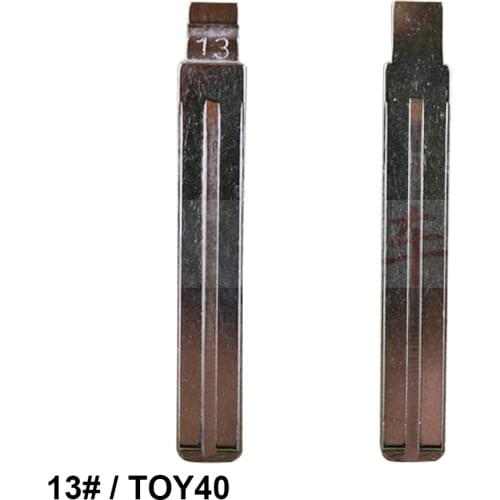 TOY40 13# car key blade Auto Vehicle Accessories KEY DIY Remote Metal Blank Uncut Flip VVDI Remote Key Blade