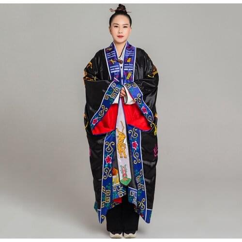 Wu Dang Taoist Bagua Sutra Clothing mage drama robe Cotton silk embroidery role-playing costume Taoist Gown robe Spring Autumn