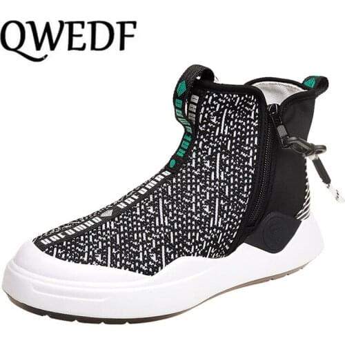 QWEDF 2019 high Top women fashion canvas casual shoes Casual Sneakers Breathable flat Driving Vulcanize Walking shoes X8-16