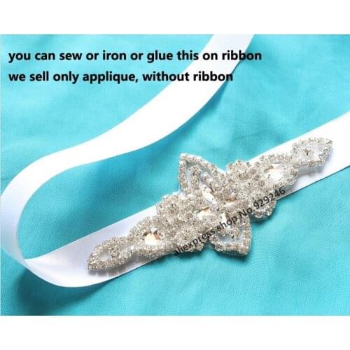 1pc clear white crystal rhinestone applique flatback hotfix iron-on stone bridal wedding crystal trimmings for dress garment