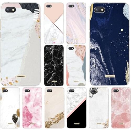 21AS marble collage printSoft Silicone Tpu Cover phone Case for Xiaomi Redmi 6 6A Pro Note 6 Pro