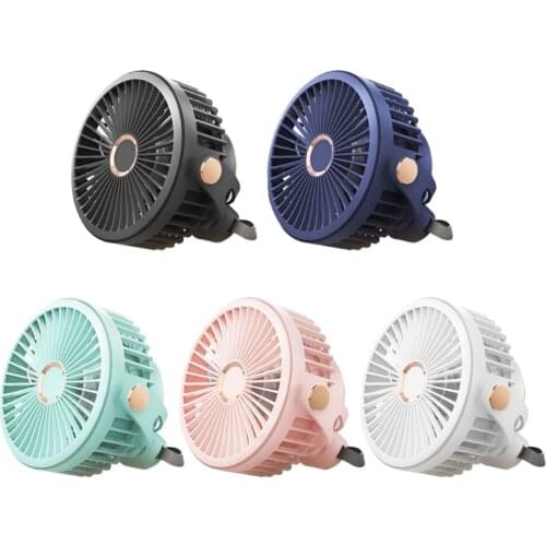 5000/10000mAh USB Rechargeable Ceiling Fan Hanging Fan for Camping Tent Bed Home Travel climb mountain dorm room HX6A