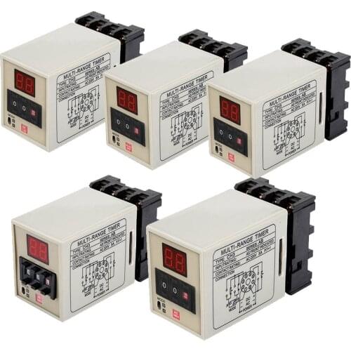 AH3-DM Dual Mode Delay Timer Relay 0.01S-99H LED Display 12/24/110/220/380V High Quality
