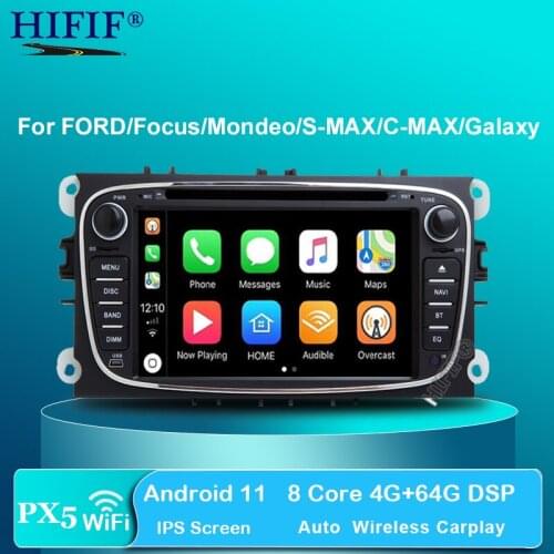 Android 10 8 CORE/4 CORE 4G/2G RAM DSP IPS 2 din Car DVD GPS for FORD Focus S-MAX Mondeo C-MAX Galaxy RADIO PLAYER SCREEN AUDIO