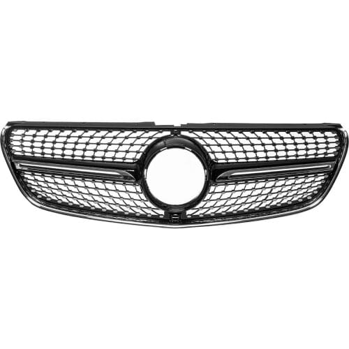 W447 Car Front Bumper Grille Grill Mesh For Mercedes For Benz V class W447 V250 V260 2015-2020 Upper Racing Grill With Camera