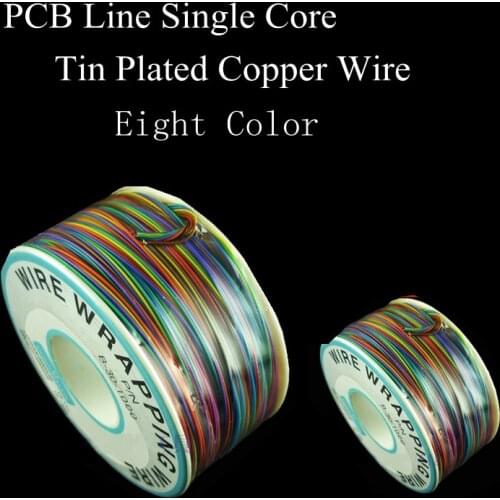 AWG30 8 Colors Electrical Wrapping Wire Single Core Copper Cable OK Line Circuit Board PCB Jumpers Fly Airline Connecting Line