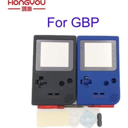 Black blue Soft surface Case Shell Fit For GameboyGB Pocket GBP Retro Game Console with Plastic Screen Lens Boy Console