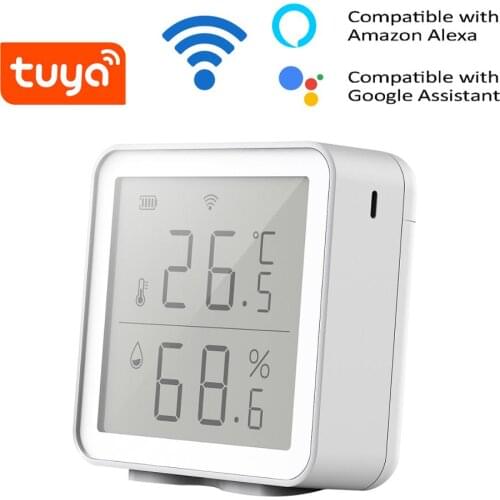 Tuya WIFI Temperature And Humidity Sensor Indoor Hygrometer LCD Display Intelligent Thermometer Linkage Work With Smart Life APP