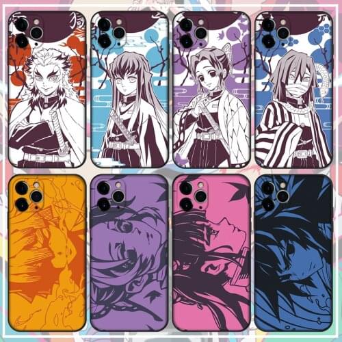 Demon Slayer mobile phone case for Apple 12promax mill soft shell millet 11pro red rice Customizable phone case APPLE Samsung