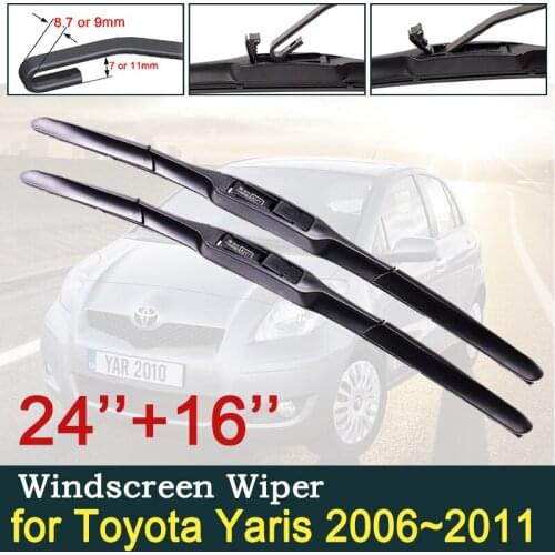 For Toyota Yaris Vitz XP90 2006~2011 MK2 Car Wiper Blade Front Windscreen Windshield Wipers Car Accessories 2007 2008 2009 2010