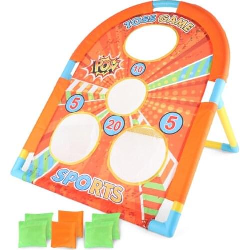 Children Toss Game Soft Sandbag Ball Bean Bag with Aim Bracket Indoor Outdoor Parent-child Interactive Games for Kids