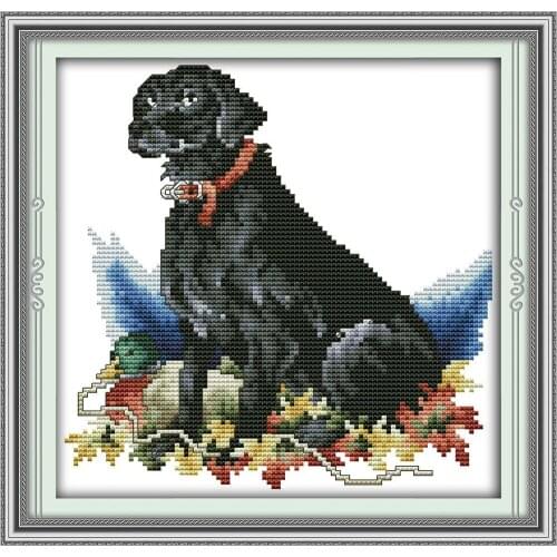 Joy Sunday Needlework Cross stitch Set For Embroidery kits Print The hound Pattern Counted Cross-Stitching Embroidery Needlework