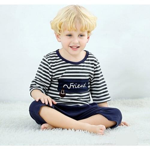 Baby Boys Girls Clothes Sets Summer Soft Newborn Baby Kids Clothing Short Sleeve Tops + Pants Outfits Casual Baby Pajamas