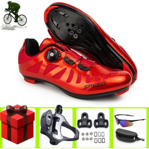 Road Cyling Shoes Professional Mens Sneakers Women Self-Locking Women Bike Light Bicycle Riding Sport Breathable Bicicleta