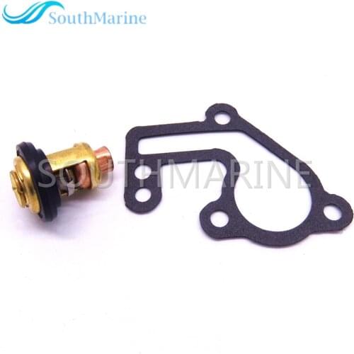 Boat Motor 6F5-12411-01 6F5-12411-02 6F5-12411-03 Thermostat and 682-12414-A1 Gasket for Yamaha 9.9hp 15hp 25HP 30HP 40HP Outboa