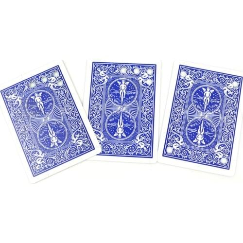 Matrix Card Moving Hole On Blue Poker Back Visual Like Hollow Card Magic Tricks Magician Gimmick Illusions