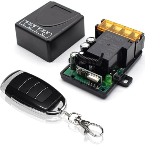 High-Power 2000W RF Remote Control AC 75V~220V 1CH relay Receiver Module for Factory Farm Office Ventilation Pump LED Light