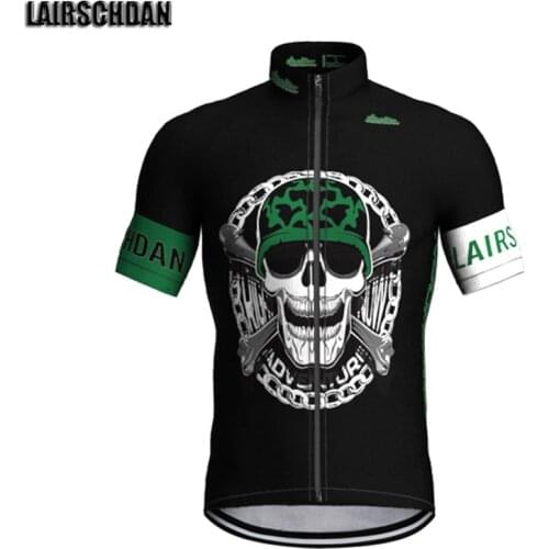 2021 Summer Pro Team Men Cycling Jerseys Short Sleeve Skull Bike Shirts MTB Cycle Clothing fietsshirt heren Bicycle Wear Maillot