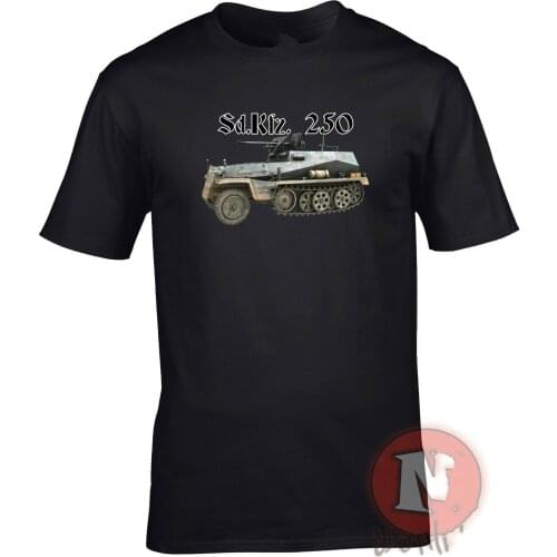 Sd Kfz 250 German Halftrack WW2 Military Armour T-Shirt Summer Cotton Short Sleeve O-Neck Mens T Shirt New S-3XL