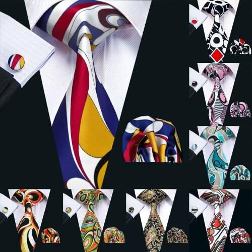 Men Tie Paisley Printed Necktie Gravata Neckwear Barry.Wang Fashion Set Ties For Men Formal Wedding Party Business US-1230