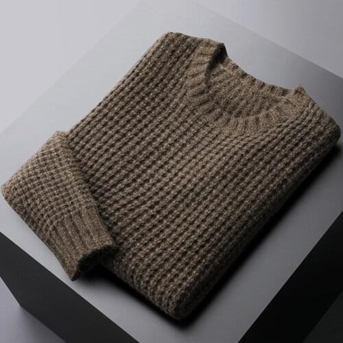 Classic Keep Warm Male Sweater High Quality Round Collar Autumn Winter Imitation Wool Man Sweater Fashion Fit Mens Sweaters