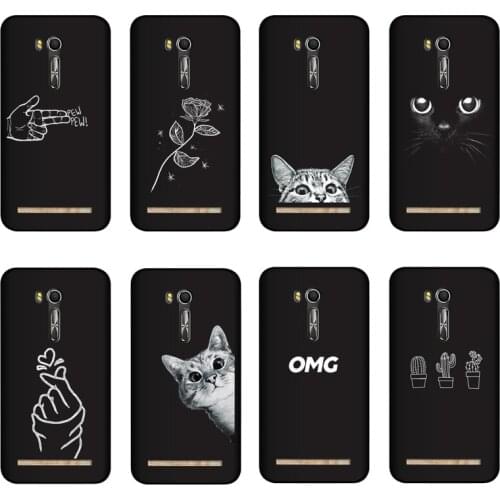 QAQsam Soft Silicone For Asus Zenfone Go ZB551KL Case Cover Painting For Asus ZB551KL Matte Phone Cases Funda