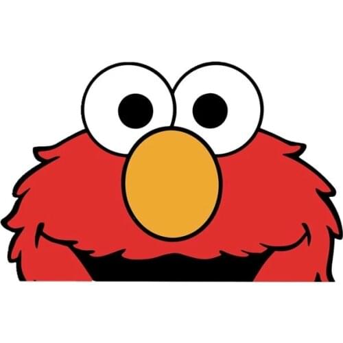 S50221# 13CM/17CM Personality PVC Decal Cartoon Elmo Peeking Waterproof Car Sticker on Motorcycle Laptop Decorative Accessories