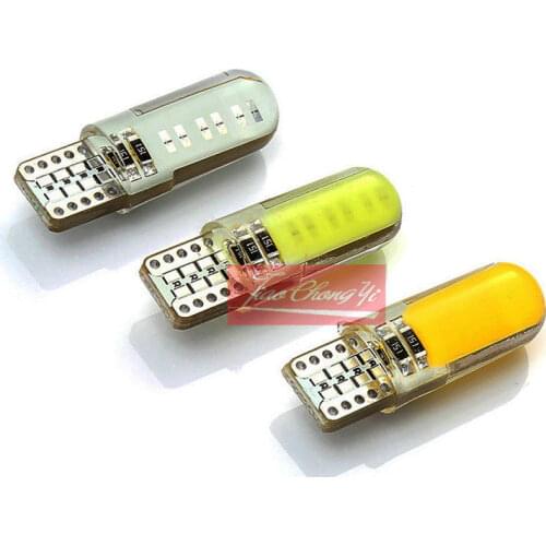 New Hot T10 W5W LED car interior light COB silicone auto Signal lamp 12V 194 501 Side Wedge parking bulb for lada car styling