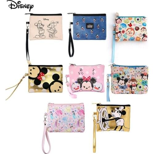 Genuine Disney Ins Style Portable Cosmetic Bag Waterproof Makeup Bags Travel Cosmetics Storage Bag Female Beauty Bag