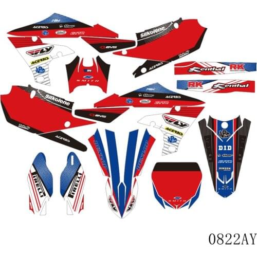 Full Graphics Decals Stickers Motorcycle Background Custom Number Name For YAMAHA YZ250F YZ 250F YZF 250 2019 2020