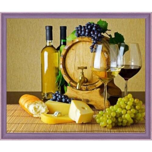 Full Square/Round Diamond Painting Kitchen Bread Cake Fruit Landscape Handmade Gift Diamond Embroidery Home Decoration