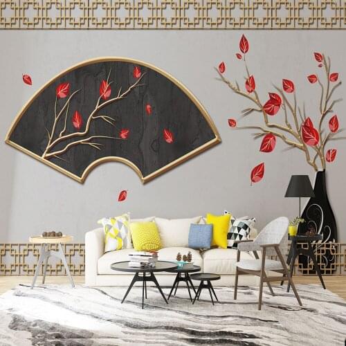 Seamless wallpaper Modern minimalist traditional window vase decoration background wall painting