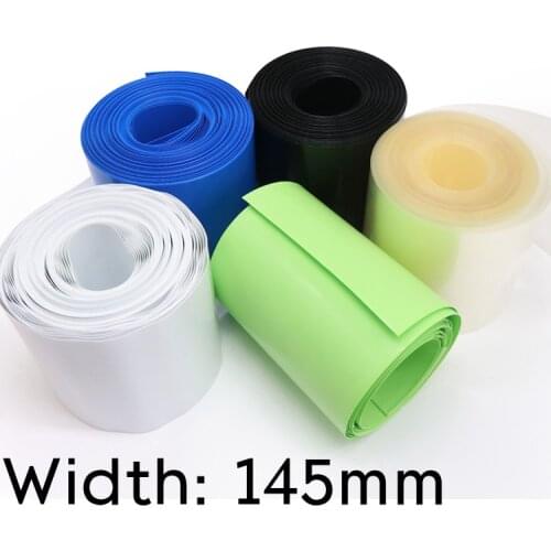 Width 145mm PVC Heat Shrink Tube Dia 92mm Lithium Battery Insulated Film Wrap Protection Case Pack Wire Cable Sleeve Colorful