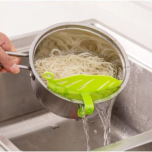 HILIFE Leaf Shape Rice Cleaning Strainer Snap-type Rice Wash Filtering Baffle Drain Board Sieve Beans Peas Washing Filter