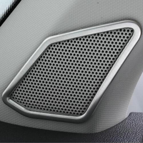 2PCS/SET Stainless steel decorative frame for car front column loudspeaker for Volkswagen vw t roc T-Roc 2018