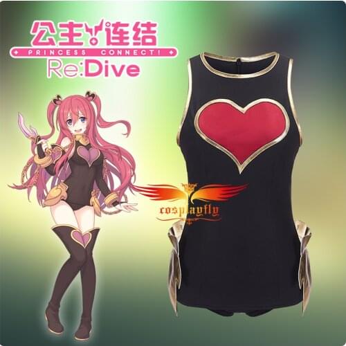 Anime Princess Connect! Re:Dive Kuka Cosplay Costume Adult Women Outfits Sexy Sleeveless Bikini Swimsuit Top Shorts Halloween
