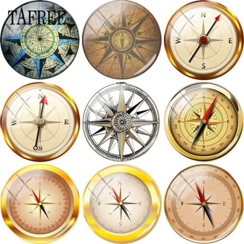 TAFREE Vintage Image 25mm DIY Round Flat Back Glass Cabochon Dome Jewelry Findings For Necklace Keychain