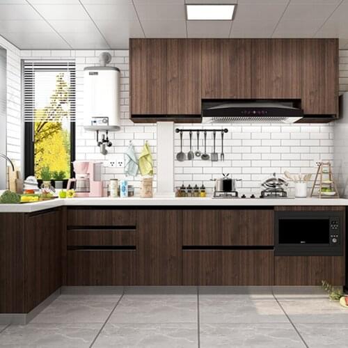 SUNICE 1.24m x 5m Wood Grain Textured Wrap Roll Sticker Decal Sheet Film Interior Decoration Funiture Renovation Self-adhesive