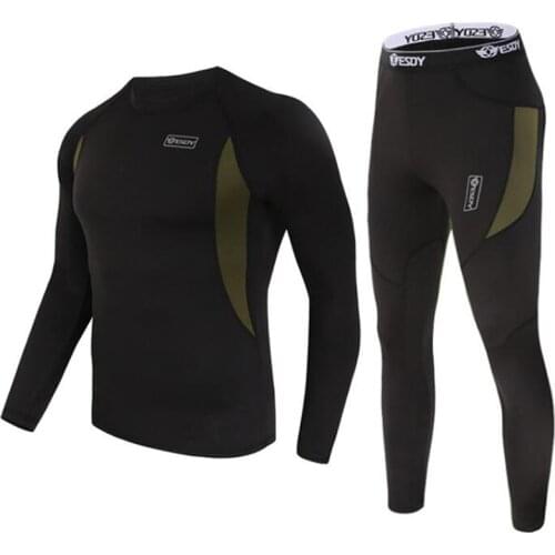 Thermal Underwear T Shirt Sets Fleece Tactical Shirts Army Military Camping Trekking Climbing Hiking Skiing Underwear Clothes