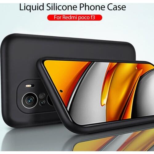 Ultra-thin Soft Case For Xiaomi Poco F3 5G Smooth Liquid Silicone Flocking Camera Protective Phone Covers for Poco F3 Little F 3